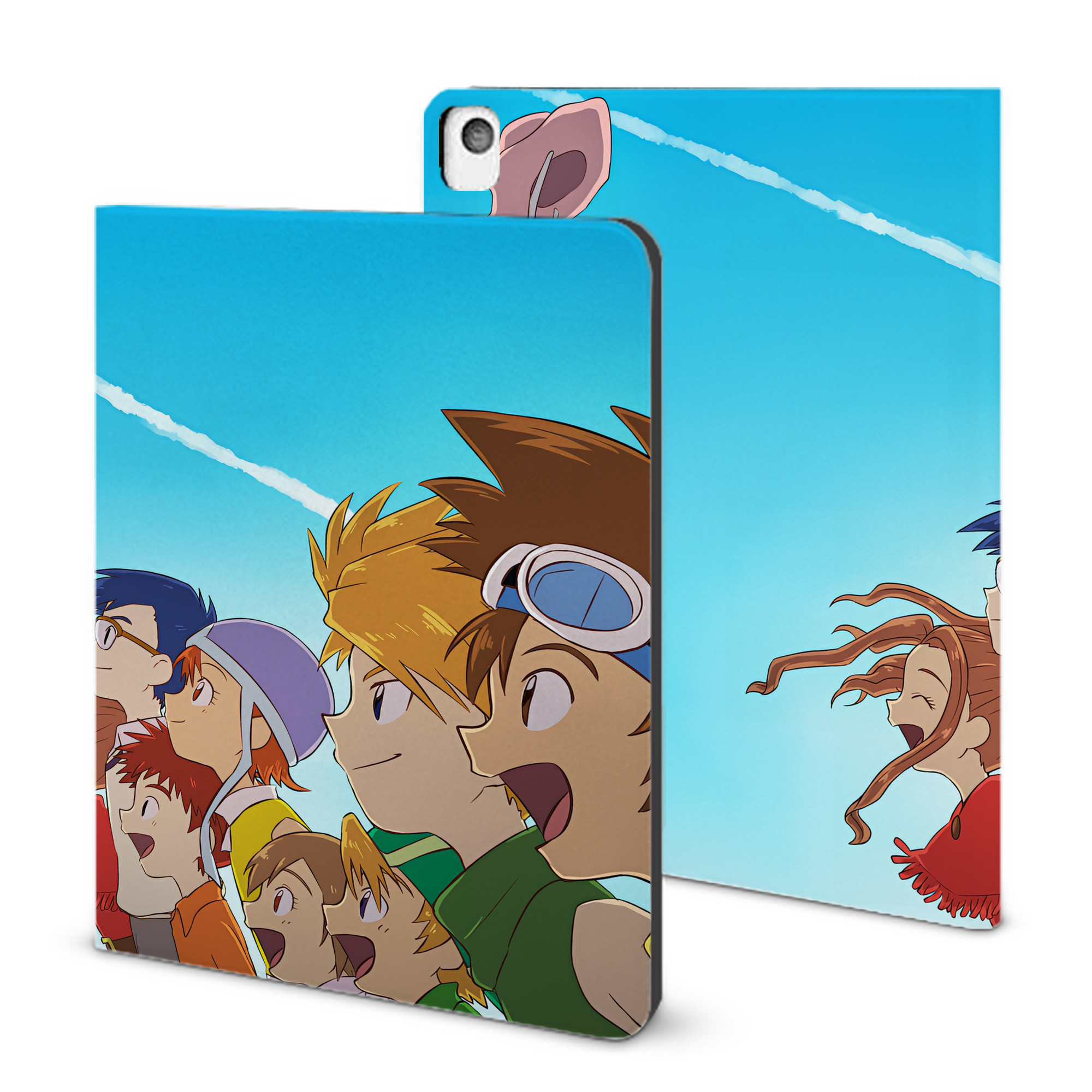 （画像用） Digimon デジタルモンスター/デジモン IPadケース ペンホルダー付き ブックスタイルデザイン